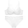 Comércio Exterior Transfronteiriço Renda de Sutiã Transparente Puro Desejo Sexy Ultra-Fino Roupa Íntima Feminina Retratora de Seios Tamanho Grande Push-Up Grande Seio Conjunto