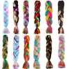 Peruca de Trança Grande Color Block Transfronteiriça Crochet Africano Dreadlocks Trança Jumbo Fibra Sintética Tranças Color Block Tecidas à Mão