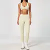 El nuevo conjunto de yoga de Zechuang para mujer, con control de abdomen, realce de glúteos, cuello halter, escote en V pronunciado y hermoso diseño de espalda, adecuado para deportes al aire libre, modelo 5575