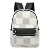 Mochila Transfronteriza Estilo Nuevo Retro Cuadros Negros y Marrones, Mochila Grande de Capacidad para Computadora Estilo Business Casual para Hombres y Mujeres, para Viajes Diarios