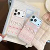 Capa Rosa Gatinha para Apple 18pm iPhone 16 Alta Aparência 15 Patchwork Fofo 14 Capa Macia 17