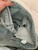 Jeans de Pierna Recta Color Claro para Mujer Otoño Cintura Alta talla extra chica gordita Adelgazante Suelto Sentido del Diseño Perforación Caliente Pierna Ancha Pantalones Largos