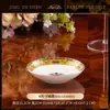 Juego de vajilla de cerámica de Jingdezhen, juego de cuencos y platos de color esmaltado, combinación de cuenco, plato y plato de porcelana ósea estilo palacio para uso doméstico