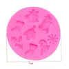 Molde de silicona con forma de copo de nieve para decoración navideña, para tartas, chocolates y azúcar