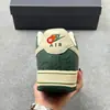 Zapatillas AIR FORCE 1 de caña baja para hombre y mujer, suela gruesa, color verde oscuro, piel con textura de guijarro