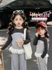 Camiseta de Niña Primavera Manga Larga Estilo Nuevo Falso Dos Piezas Moda Elegante ins Tendencia Top para Niñas Niños Versátil Camiseta Base