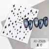 Adesivos para Nail Art de Estrela de Quatro Pontas, Estrelas Douradas e Prateadas, Designs de Estrelas Pretas e Brancas, Decalques com Adesivo Atrás, Adesivos de Unha Populares Transfronteiriços