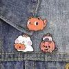 Broche de Dibujos Animados de Halloween Calabaza Gato Fantasma Insignia de Metal Personalidad Ropa Mochila Accesorios Pin