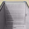 Refrigerador de estilo rejilla para supermercado con compartimentos de congelación y almacenamiento en capas de un solo lado, partición de congelador comercial