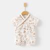 Mameluco de verano de manga corta para bebé Sudadera de verano ultradelgada para bebé Algodón puro Ropa de monje para niños Harper Traje para gatear para recién nacido