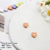 Materiales Coloridos Pintados en Forma de Corazón para Cadena de Teléfono DIY, Accesorios con Cuentas, Pulsera con Adornos Hechos a Mano de Aleación en Forma de Corazón