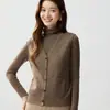 Ranurado engrosado, ¡lavable a máquina! Nuevo chaleco de punto versátil, cuello en V de hilo fino, para usar en capas, chaleco corto de lana, para mujer