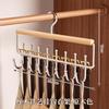Colgador Multifuncional de Tirantes para Ropa Interior y Chalecos, Organizador de Almacenamiento para el Hogar y el Dormitorio, Gancho de Madera Maciza, Tendedero con Forma de Ola para Armario