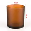 Taza de Vela de Aromaterapia de Fábrica Contenedor de Vela de Vidrio de Color Adornos Decorativos Románticos para Interiores Taza de Portavelas Casera para Bricolaje