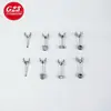 Aretes de aleación de titanio G23 con engaste de zirconia de cuatro puntas, base de bola redonda, base de disco redondo, tachuelas para cartílago, accesorios de joyería para perforaciones DIY
