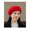 Boinas de cabeza grande de otoño e invierno para mujer, estilo japonés, gorra pequeña, gorra octogonal de cuero PU de estilo coreano de alta gama retro