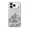 Suministro directo de fábrica funda de teléfono estilo minimalista de montaña nevada con protección contra caídas en las cuatro esquinas e impresión UV para Apple 16 Pro Max