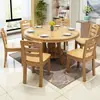 Juego de Mesa y Sillas de Comedor de Madera Maciza China para Hogares Pequeños y Grandes, Mesa de Comedor Redonda para Hogar y Restaurante, Mesa Redonda Grande de Madera Maciza para 12 Personas