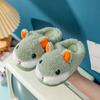 Pantuflas de algodón para niños, para niño y niña, otoño e invierno, con felpa cálida, para interior, con dibujos de hámster, para bebé, zapatillas de algodón peluche para el hogar
