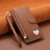 Adecuado para Apple 18 Love Cartera con Cremallera Funda Protectora Funda para Teléfono Móvil Iphone18Pro Funda de Cuero Samsung S26 Anti-Caída
