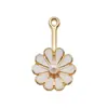 Set Mixto de 30 Dijes de Flor de Esmalte Blanco, Nuevos Accesorios DIY de Rosa y Margarita, Colgantes Pequeños, Dijes para Pendientes y Colgantes