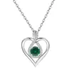Comercio exterior transfronterizo europeo y americano, nueva cadena para la clavícula S925 de plata de ley con incrustaciones de diamantes, collar elegante en forma de corazón, la primera opción para regalos del Día de la Madre