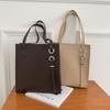 2024 Novo Design Sense Moda Couro Macio Bolsa Feminina Tote Bag Portátil de Grande Capacidade Retro Commuter Bolsa de Ombro