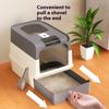Caja de arena para gatos extra grande tipo cajón con cerramiento completo para evitar derrames fuera, con protección UV. Arenero para gatos para mascotas. Suministros para mascotas.