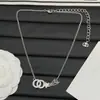 Nuevo Modelo 2025 Réplica Chanel Disparo Real Collar Doble C Tachonado de Diamantes Estrella Meteoro para Mujer, Collar de Lujo de Alta Gama al por Mayor