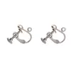 Pendientes envío invisible diy tornillo de cabeza plana clip para oreja accesorios chapado en cobre con anillo de suspensión clip para oreja sin convertidor para agujero de oreja