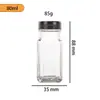 En stock cocina botella pequeña de condimento al por mayor botella de pimienta frasco de condimento botella de sal para barbacoa frasco rociador de vidrio embotellado