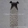 Vestido Feminino Bandage Novo Sexy Decote Baixo Bordado com Lantejoulas e Pedras Preciosas Estilo Celebridade de Luxo High-End Transfronteiriço Europeu e Americano