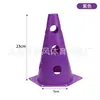 Balde à Prova de Vento 23cm com Logo Vazado e Furos, Barricada de Obstáculos, Balde Hexagonal para Treinamento de Jogo de Futebol Sorvete Auxílio
