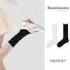 Meias Originais Femininas Renascentistas Primavera e Verão Novas Meias de Cano Médio com Bolinhas Pretas e Brancas Meias Finas Respiráveis Emagrecedoras para Mulheres