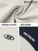 Camiseta de Manga Corta Texturizada Bordada con Bloques de Color de Marca de Moda Estilo Verano Algodón Puro Top Deportivo Camiseta Casual Americana Q