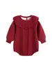 Mameluco para Niña 100% Forro Polar Cuello Volante Grueso Tejido En Stock Otoño e Invierno Calentito para Gateo Ropa para Niños de Exterior