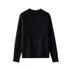 ¡Estilo básico clásico! Suéter de punto sin costuras de una sola pieza para mujer, 30% cachemir 70% lana, cuello semialto, jersey de otoño e invierno