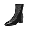 Sandalias Sexy de Tacón Alto con Punta Cuadrada, Botines Transpirables de Malla con Corte Corto y Tacón Grueso para Mujer, Nuevo Modelo para Verano 2026