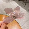 Novo Clipe de Flor de Hibisco Diamante Sereia Meio da Traseira das Mulheres Prendedor de Cabelo Acessórios de Cabelo Tubarão Acessórios de Cabeça