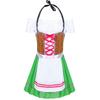 2026 Novo Dirndl Alemão Fantasia Oktoberfest Adulto Mulheres Carnaval Apresentação Fantasia de Cerveja Uniforme