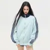 Chaqueta deportiva estilo americano Jack's para hombre y mujer, nuevo modelo 2026, chaqueta cortavientos con tres rayas y cuello alto