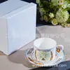 Conjunto de Xícaras de Café Feminino Super Bonito, Conjunto de Chá da Tarde Requintado Retro de Alta Qualidade, Caixa de Presente de Porcelana de Osso de Alta Qualidade