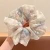 Scrunchie de Bolinhas de Alto Padrão Estilo Francês, Elástico de Renda Versátil para Mulheres, Adequado para Penteados de Coque, Acessório de Cabelo