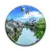 Imán Magnético de Cristal para Refrigerador de Jiaxing, Zhejiang, Pueblo Antiguo de Xitang, Wuzhen, Calle Antigua de Nanhu Yuehe, Regalos Souvenir, Venta al por Mayor