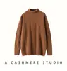 Suéter de Cachemira Engrosado con Hilo Grueso de Tres Hilos y Patrón de Diamantes 2026 Otoño/Invierno Nuevo Estilo para Mujer, Cuello Semi Alto, Capa Base, Suéter de Estilo Versátil
