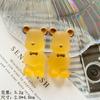 Urso de Cristal Desenho Animado Gravata Borboleta Urso Acessórios de Resina DIY Capa de Celular Chaveiro Pingente de Bolsa Joia Boneca