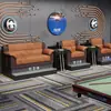 Sala de Billar Sofá de Alta Gama para Espectadores Habitación de Billar de Negocios Asiento para Espectadores de Billar Asiento Especial de Sofá Sala de Ping Pong No