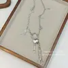 Colar Longo Feminino Y2K Estilo Doce e Cool Sexy Chave Coração Borla Único Estiloso Tendência Fashion Elegante