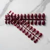Nuevos Parches para Uñas 24 Piezas Color Puro Brillantes Ovalados Cortos Parches de Manicura Removibles Parches de Uñas Terminados Usables Parches de Uñas Postizas