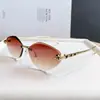 Óculos de Sol Sem Aro de Borda Cortada Moda 2026 para Mulheres, Óculos de Sol de Metal Cabeça de Cobra High-End, Venda Quente Transfronteiriça, Proteção UV